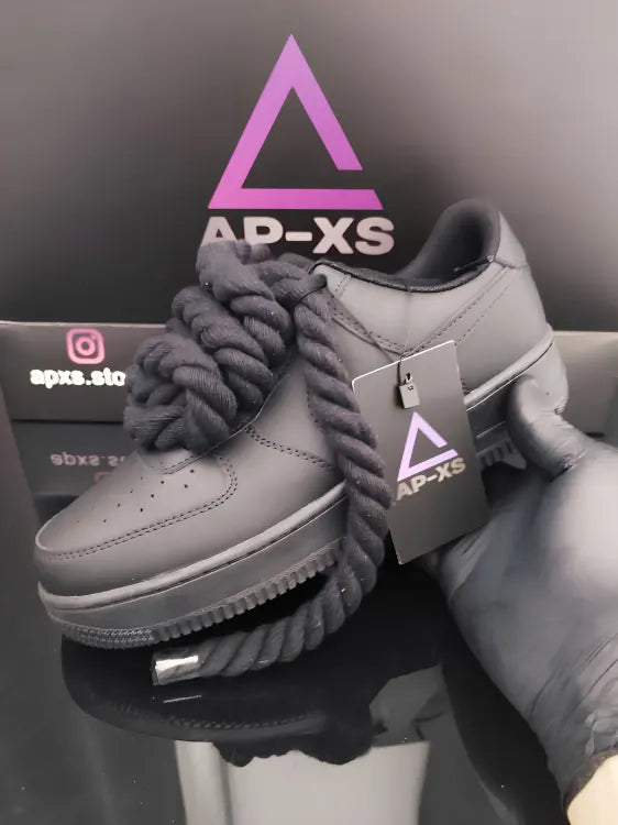 NIKE AIR FORCE 1 ROPE LACES BLACK